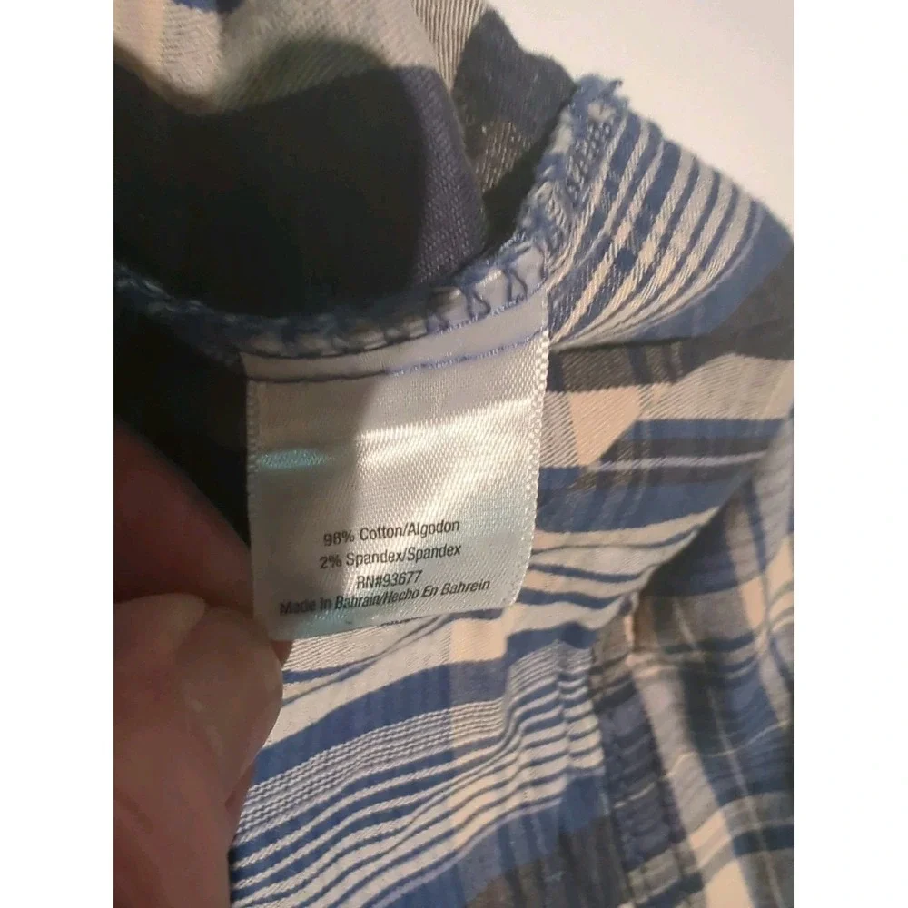 St  Johns Bay Plaid Skort Size 12 Cotton Stretch Preppy Academic Short skirt
